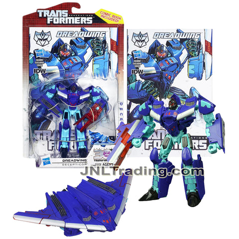 Year 2013 Transformers Generations Thrilling 30 Series Deluxe Class 6 Inch Figure - DREADWING with Battle Cannon and Comic (Stealth Bomber)