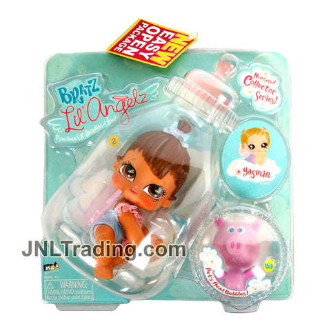 MGA Entertainment Bratz Lil Angelz Series 4 Inch Doll with Pet Set - YASMIN (#2) and Pig Pet "ANGEL" (#158)