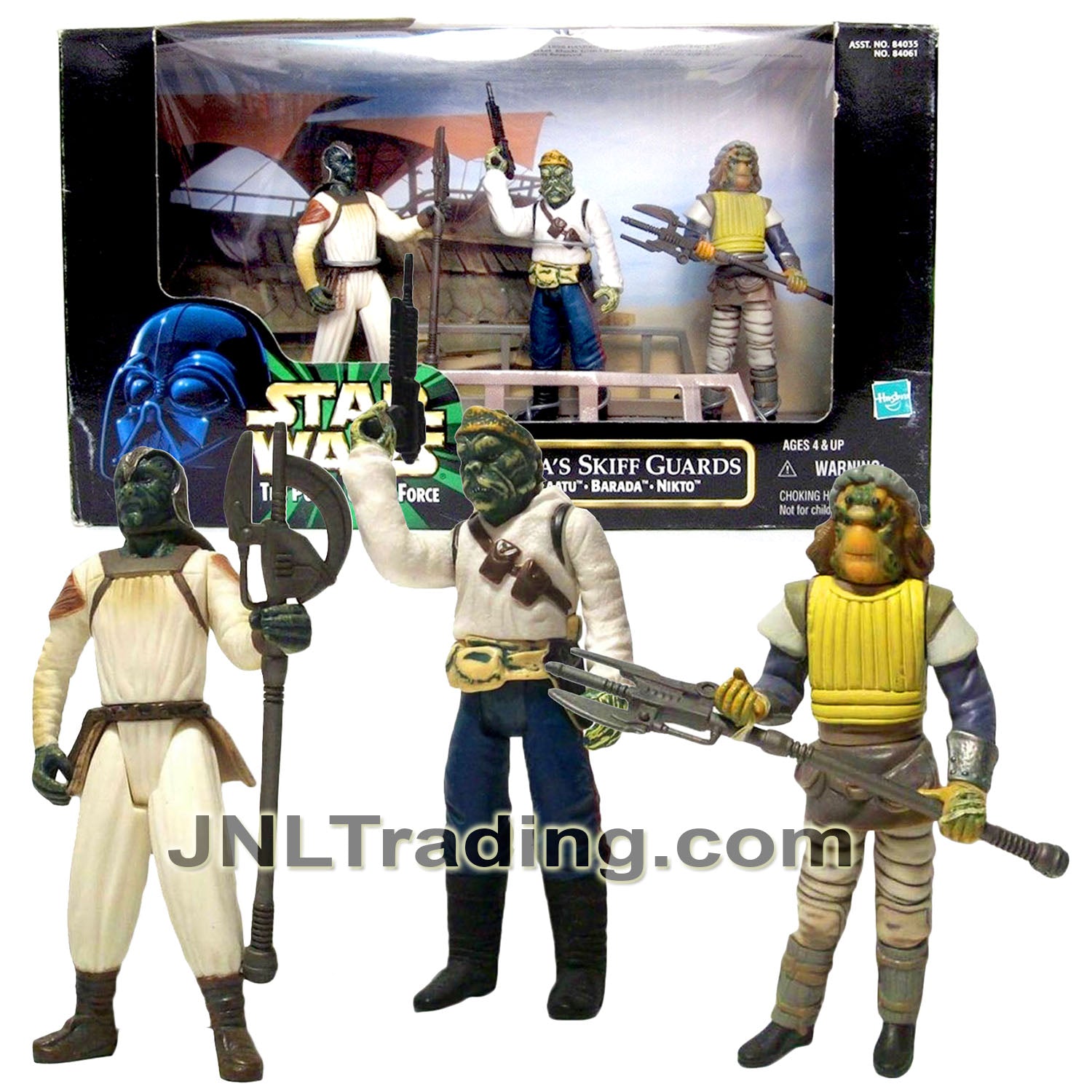 特撮 Star Wars 1998 The Power of The Force 3-Pack Movie Scene 4 Inch Tall Action Figure Set - Jabba's Skiff Guards with JNL_a1a53bfd-fa01-4582-b83a-