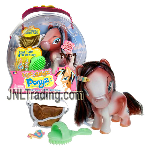 MGA Entertainment Bratz Babyz Ponyz Series 5 Inch Tall Horse Figure - PURSIA with Saddle Bag, Hairpins and Hairbrush