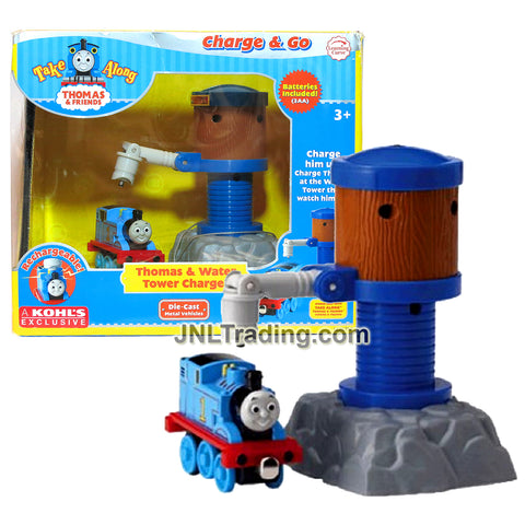 Year 2006 Thomas and Friends Take Along Series Exclusive Die Cast Metal Train - Rechargeable Thomas and Water Tower Charger