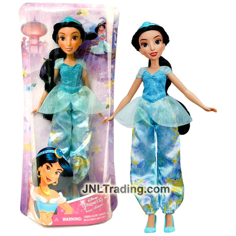 Year 2017 Disney Princess Royal Shimmer Series 12 Inch Doll Set - JASMINE E0277 in Blue Gown with Tiara