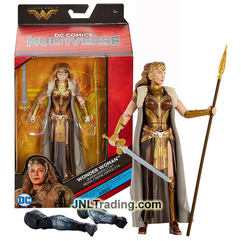 Year 2016 DC Comics Multiverse Ares Series 6 Inch Tall Figure - Wonder Woman QUEEN HIPPOLYTA with Sword, Spear and Ares' Right Arm and Leg