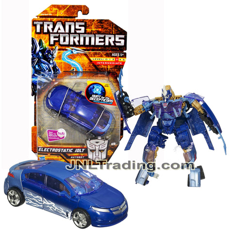 Year 2010 Hasbro Transformers Hunt for the Decepticons Series Deluxe Class 6 Inch Tall Figure - ELECTROSTATIC JOLT with Electro Whips (Chevy Volt)