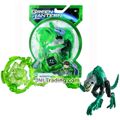 Year 2010 DC Green Lantern Movie Power Ring Series 4 Inch Tall Action Figure - GL10 ISAMOT KOL with Beast Trap Construct and Ring For You