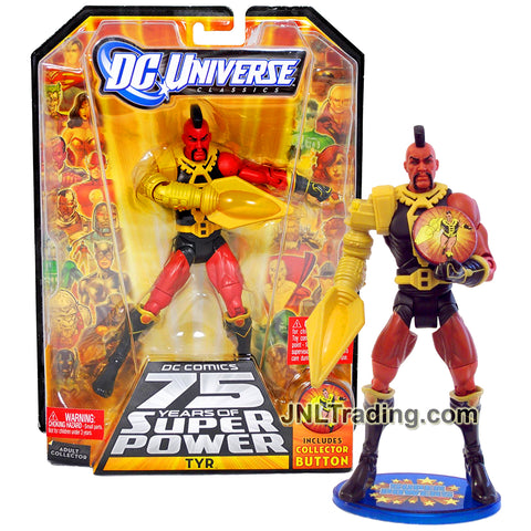 Year 2010 DC Universe Wave 14 Classics Series 6-1/2 Inch Tall Figure #3 - TYR with Display Base and Collector Button