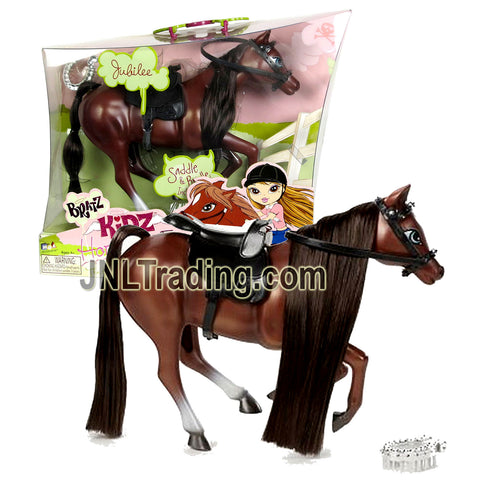 MGA Entertainment Bratz Kidz Horseback Fun Series 8 Inch Tall Horse - JUBILEE with Mane Brush, Saddle and Briddle