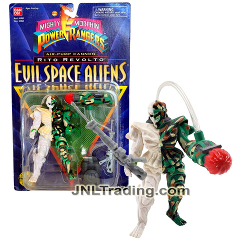 Year 1995 Power Rangers Mighty Morphin Series 5 Inch Tall Action Figure - Evil Space Aliens RITO REVOLTO with Rifle and Air-Pump Cannon