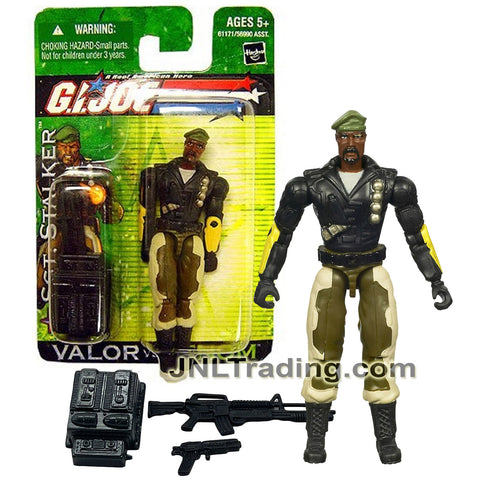 Year 2004 GI JOE A Real American Hero Valor vs Venom 4 Inch Figure - Ranger SGT. STALKER with Gun, Assault Rifle with Grenade Launcher and Backpack