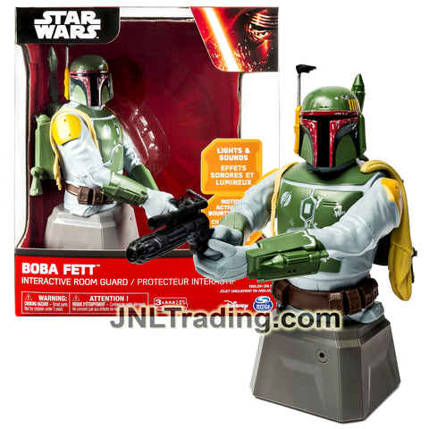 Star Wars Series 8 Inch Tall Interactive Room Guard - Motion Activated Bounty Hunter BOBA FETT with Lights and Sounds