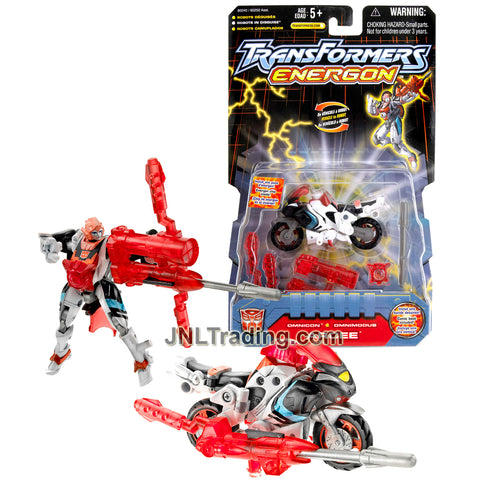 Year 2003 Transformers Energon Series Omnicon Class 4 Inch Tall Figure - Autobot ARCEE with Energon Bow, Arrow and Chestplate (Motorcycle)