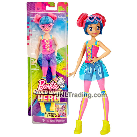 Year 2016 Barbie Video Game Hero Series 12 Inch Doll - GAIA DTW06 with Pink Heart Glasses