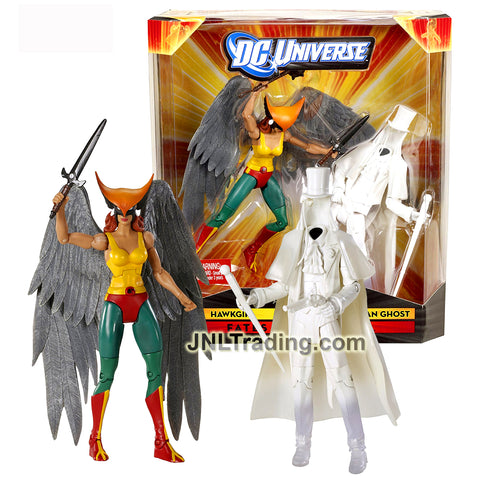 Year 2010 DC Universe Classics Series 2 Pack 6-1/2 Inch Tall Figure Set - FATES INTERTWINED with HAWKGIRL and GENTLEMAN GHOST