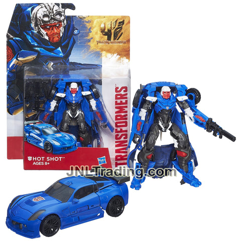 Year 2014 Transformers Movie Age of Extinction Series Deluxe Class 5.5 Inch Tall Figure - HOT SHOT with Rifle & Blasters (Corvette)