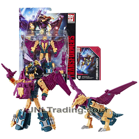 Year 2017 Transformers Generations Power of the Primes Deluxe Class 6 Inch Figure - Terrorcon CUTTHROAT with Blaster, Armor & Collector Card (Hawk)