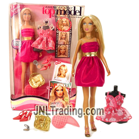 Year 2008 American Next Top Model Runway Ready Series 10 Inch Doll - SIENNA with Purse, Baby Doll Dress,  Shoes, Hairbrush and Accessories