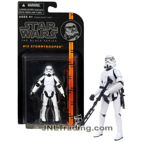 Year 2013 Star Wars The Black Series 4 Inch Tall Figure - #13 STORMTROOPER with E-11 Blaster Rifle and DLT-19 Heavy Blaster Rifle