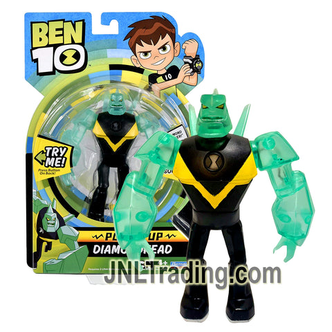 Year 2017 Cartoon Network Ben 10 Series 6 Inch Tall Electronic Figure - Power Up DIAMONDHEAD with Lights and Sounds