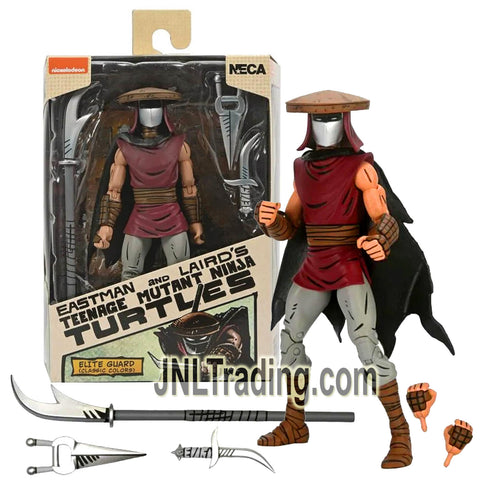 Year 2023 Teenage Mutant Ninja Turtles TMNT 7 Inch Figure - Classic Color ELITE GUARD with Katar, Naginata, Jambiya, and Interchangeable Hands
