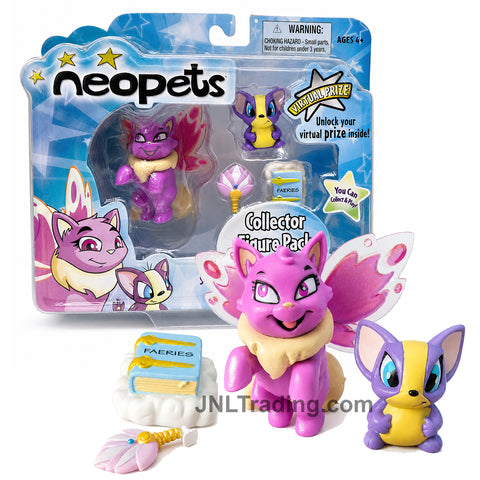 NEW 2008 JAKKS Series 1 Neopets Collector Figure Pack Faerie Wocky and Mazzew