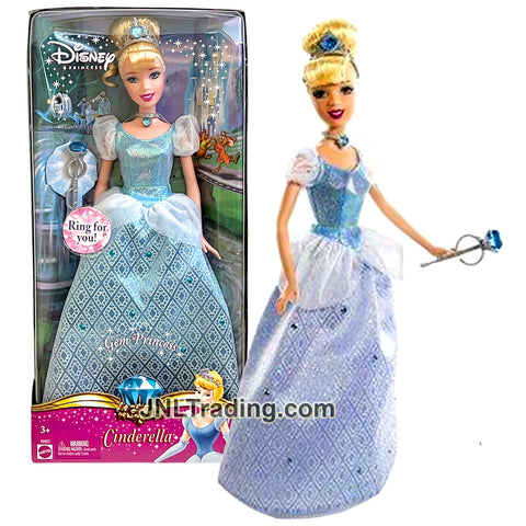 Year 2006 Disney Gem Princess Series 12 Inch Doll - CINDERELLA K6923 with Tiara, Necklace and Scepter