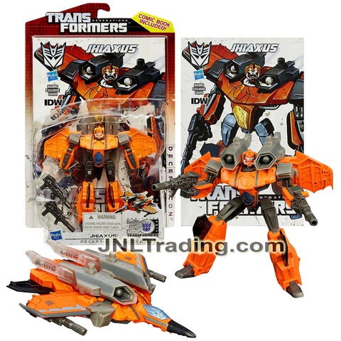 Year 2014 Transformers Generations Thrilling 30 Series Deluxe Class 5.5 Inch Figure - Decepticon JHIAXUS with Blaster Rifles (Fighter Jet)