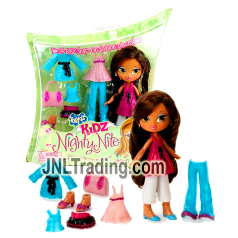 MGA Entertainment Bratz Kidz Nighty Nite Series 7.5 Inch Doll - YASMIN with 3 Sets of Snap On Pajama Outfits, Purse and 2 Pairs of Shoes