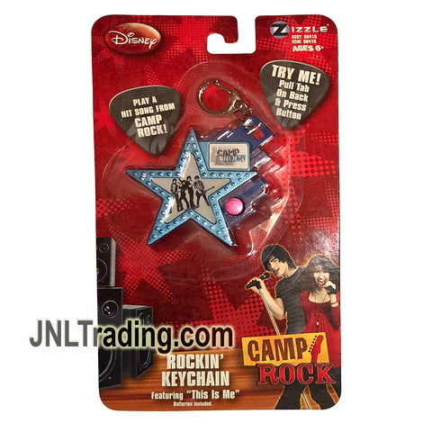 Year 2008 Disney Camp Rock ROCKIN' KEYCHAIN - STAR with Camp Rock Song "This is Me"