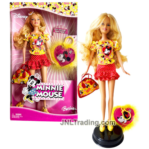 Year 2005 Barbie Disney Series 12 Inch Doll - MINNIE MOUSE Caucasian Model J0873 with Bag, Keychain and Doll Stand