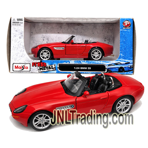 Maisto Special Edition Fresh Metal 1:24 Scale Die-Cast Metal Car - Red Sports Convertible Roadster BMW Z8