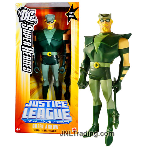 Year 2005 DC Comics Super Heroes Justice League Unlimited Series 10 Inch Tall Action Figure - GREEN ARROW with Long Bow and Arrow