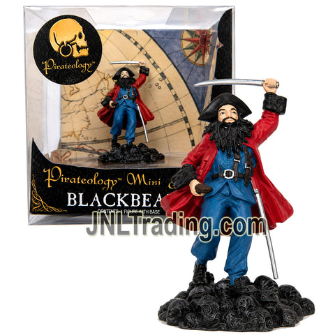 Year 2006 Pirateology 3 Inch Pirate Mini Figure : BLACKBEARD with Base