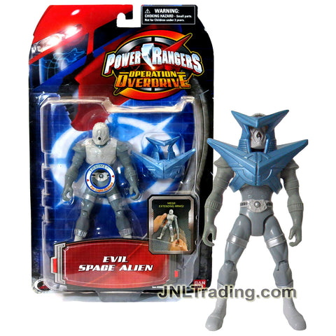 Year 2006 Power Rangers Operation Overdrive Series 5.5 Inch Tall Figure - EVIL SPACE ALIEN with Stretching Arm, Light and Removable Armor Piece