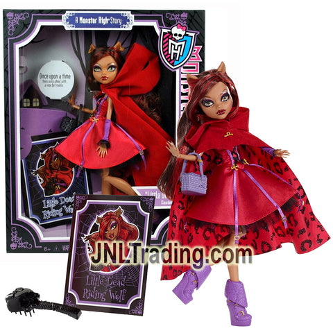 Year 2012 Monster High Once Upon a Time Story Series 11" Doll - Clawdeen Wolf as LITTLE DEAD RIDING WOLF with Basket, Hairbrush and Cover Shot