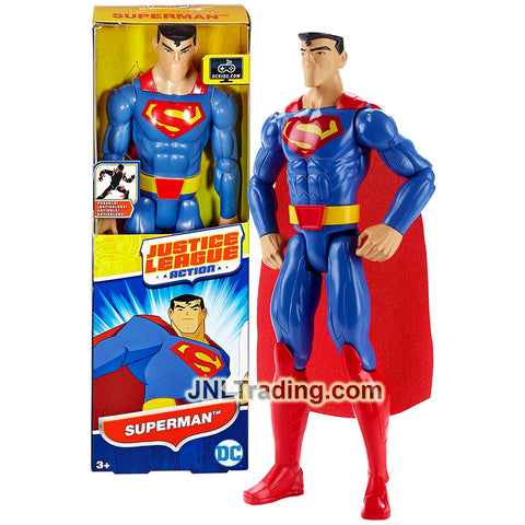 Year 2016 DC Comics Justice League Action Series 12 Inch Tall Figure - SUPERMAN FBR03 with 11 Points of Articulation