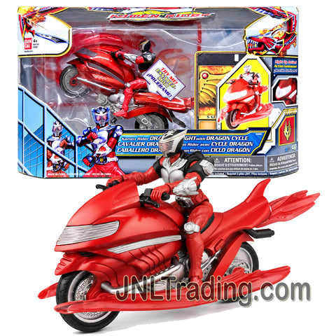 Year 2009 Bandai Kamen Rider Dragon Knight with DRAGON CYCLE Motorcycle, Light-Up Action and Advent Card 33952