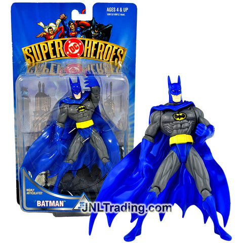 Year 1999 DC Comics Super Heroes Series Highly Articulated 6 Inch Tall Action Figure - BATMAN with Display Base