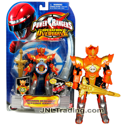 Year 2007 Power Rangers Operation Overdrive 6 Inch Tall Figure - MISSION RESPONSE SENTINEL RANGER with Light-Up Feature, I.D. Tech Chip and Sword