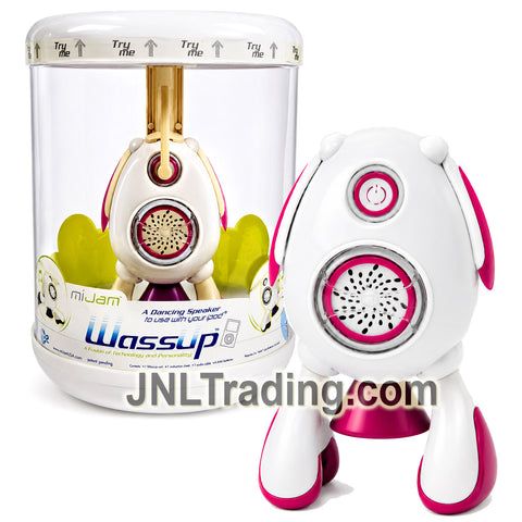 Year 2007 Robot Music Toy Collectible Electronic Gadget White Pink MiJam Wassup Interactive Dancing Speaker for iPod MP3 Player