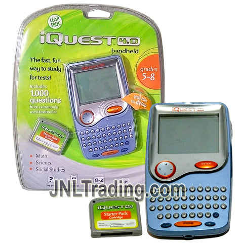 Year 2005 Leap Frog iQuest 4.0 Handheld with Starter Pack Cartridge  for Math, Science and Social Studies Grades 5 - 8