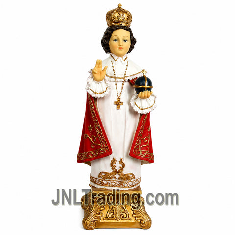 Turtle Kimg 16" Infant of Prague Catholic Religious Statue Christ Child Figurine Gold Crown Red Robe Church Home Altar Decor