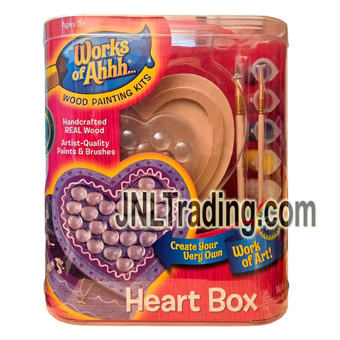Year 2006 Work of Ahhh... Wood Painting Kits with HEART BOX and Artist Quality Paints & Brushes