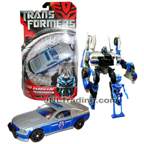 Year 2007 Transformers Movie Series Deluxe Class 6 Inch Tall Figure - RECON BARRICADE with Decepticon Frenzy (Saleen S281 Police Car)