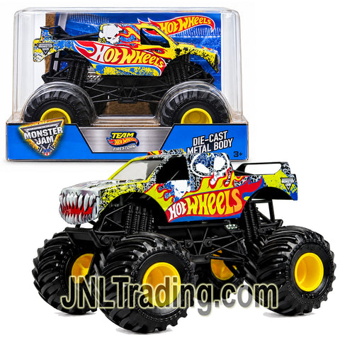 Year 2016 Hot Wheels Monster Jam 1:24 Scale Die-Cast Metal Truck - TEAM HOT WHEELS FIRESTORM DJW83 with Monster Tires, Suspension & 4-Wheel Steering