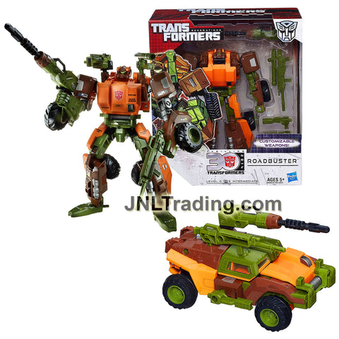 Year 2014 Transformers Generations Thrilling 30 Series Voyager Class 7 Inch Tall Figure - ROADBUSTER with Customizable Weapons (Combat 4x4 ATV)