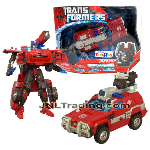 Year 2007 Transformers Movie All Spark Power Voyager Class 7 Inch Figure - Autobot INFERNO with Electronic Lights and Sounds (Emergency Vehicle)