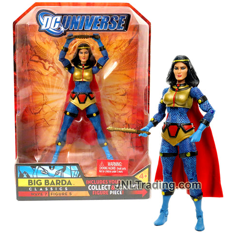 Year 2008 DC Universe Wave 7 Classics Series 6 Inch Tall Figure #5 - Variant No Helmet BIG BARDA with Mega-Rod and Atom Smasher Left Arm