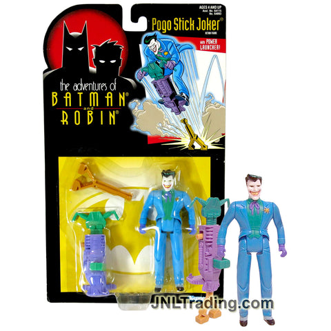 Year 1995 DC Comics The Adventure of Batman and Robin Animated Series 5 Inch Tall Action Figure - POGO STICK JOKER with Power Launcher
