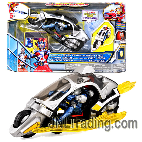 Year 2009 Bandai Kamen Rider Dragon Knight BLANK KNIGHT Figure with Advent Cycle Motorcycle, Light-Up Action and Advent Card 33951