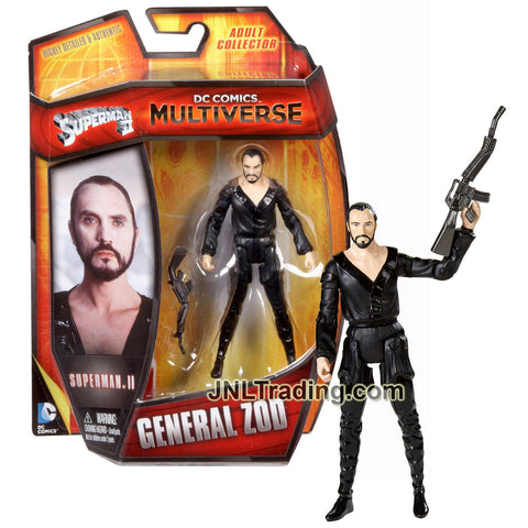 Year 2013 DC Comics Multiverse Superman II Series 4 Inch Tall Figure - GENERAL ZOD with Bent Assault Rifle
